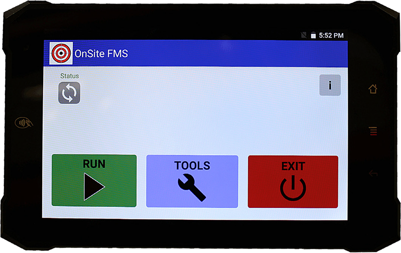 OnSite Flow Monitoring System Home Screen