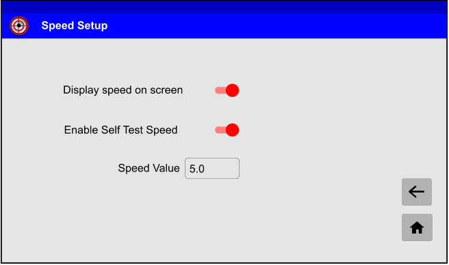 Speed Setup screen in OnSite FMS